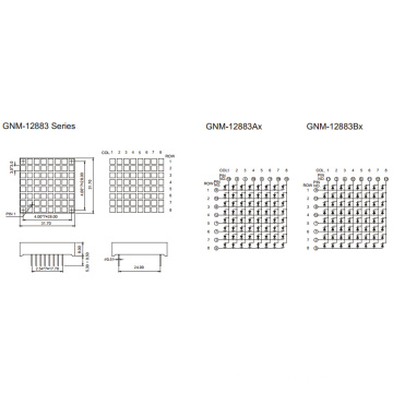 1.2 pouces, panneau 3.0X3.0 (GNM-12883Ax-Bx)